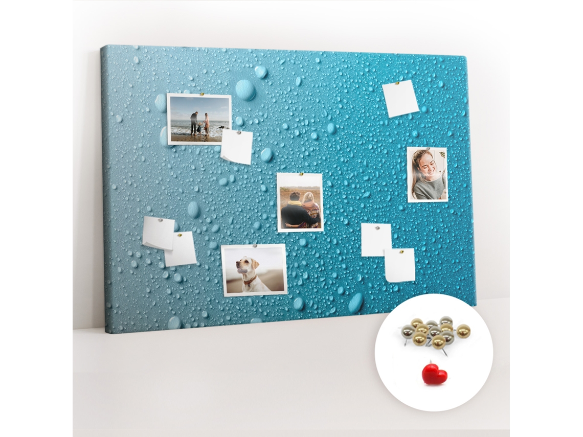 Painel De Cortiça Para Parede Gotas De Água Para O Quarto Das Crianças Espelharte (120x80 Cm)