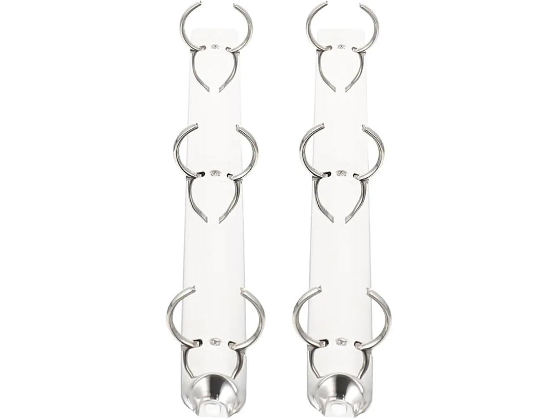 Conjunto De 10 Argolas Metal Tamanho A4 Para Fichário Folhas Soltas, Organizadores Cadernos E Com 3 Furos