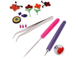 Kit de Ferramentas para Quilling com 3 Pinças e Caneta com Fenda, Conjunto para Artesanato em Papel. AQUAFORGE