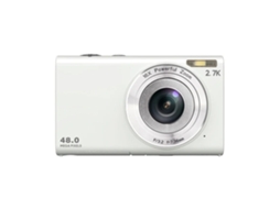 Câmera digital UHD 2.7K de 48 MP com foco automático, zoom digital de 16x, ideal para vlogs para adultos iniciantes, tecido Bestvite (branco)