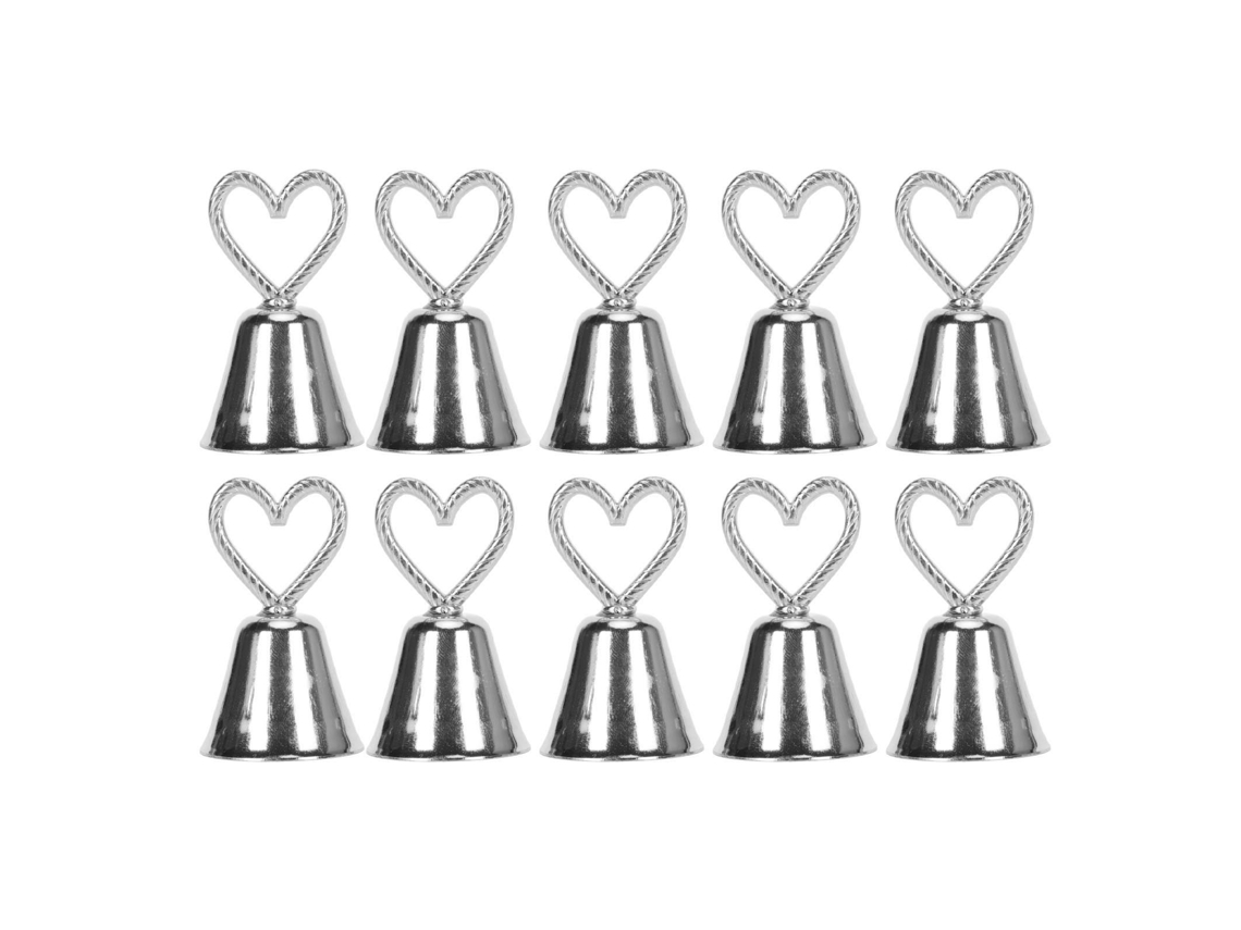 10 Peças De Portavasos De Mesa Estilo Europeu Campana Para Casamentos Restaurantes Prata Portatarjetas De Mesa