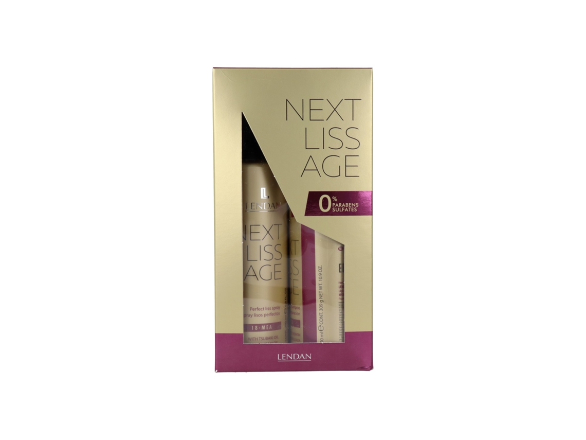 Next Liss Age Pack Mantenimiento Champú Preparacion 300 Ml Spray Lisos Perfectos 200 Ml Lendan