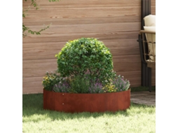 Vidaxl Anel De Vaso 5 Unid. Ferro Enferrujado 80 X 80 X 20 Cm
