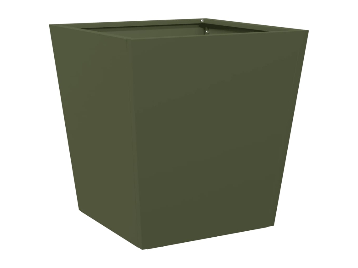 Vaso de jardim VIDAXL Verde Aço (40 x 40 x 40 cm)