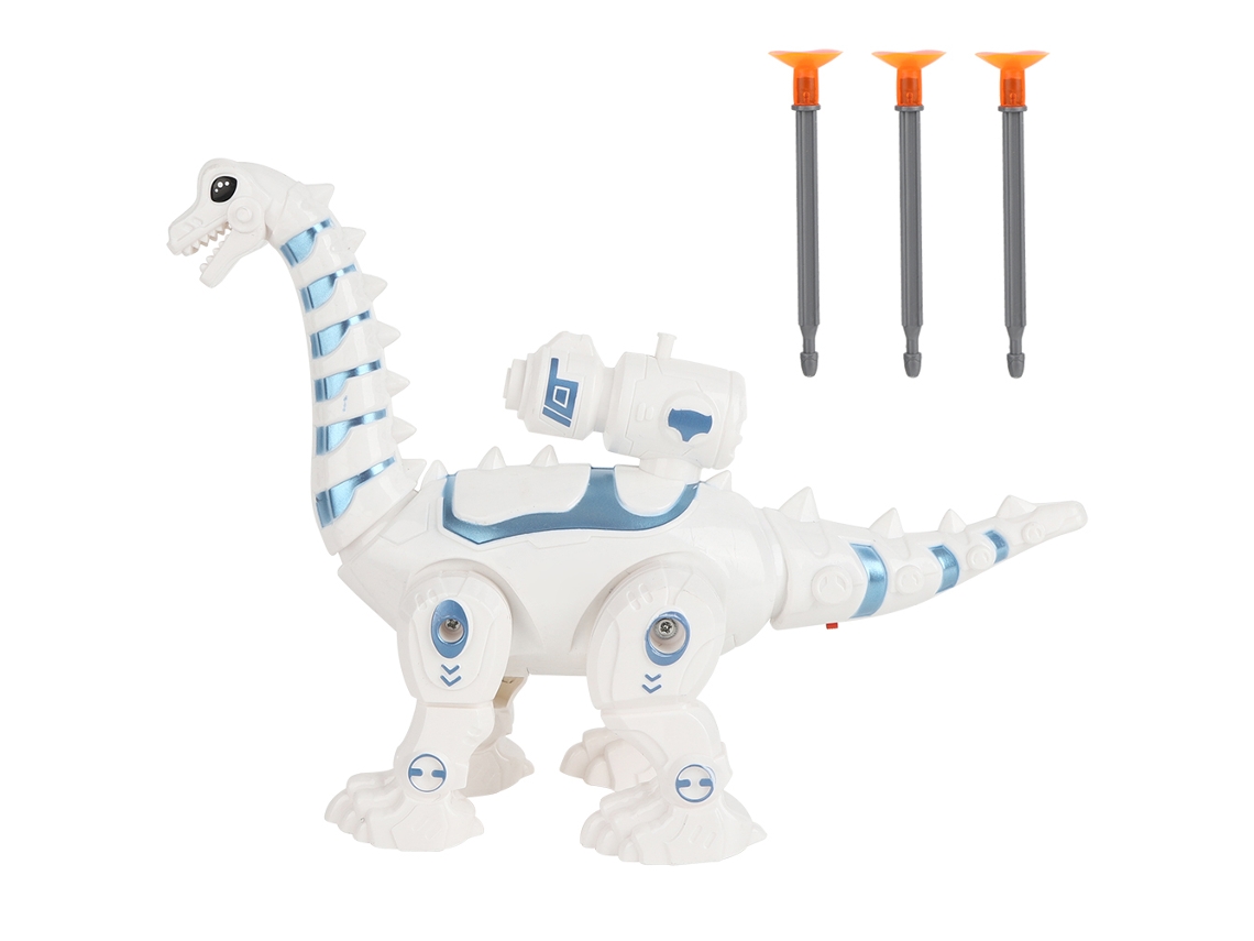 Primerox brinquedo Mecânico Dinossauro com Luz e Som, Modelo Andante e Ejetor de Bolinhas