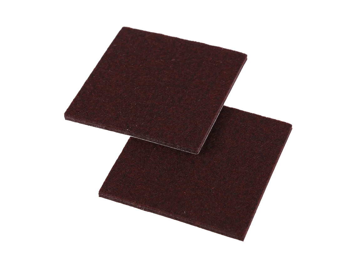 Laxiscreed Almofadas De Feltro Quadradas Para Pés De Mesas E Cadeiras, Resistente A Arranhões, Castanho, Pack De 8