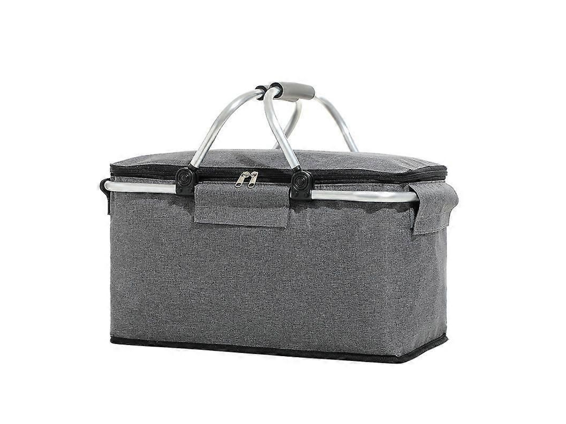 Bolsa Térmica Isolada para Piquenique, À Prova de Vazamentos, Dobrável e Portátil, com Alça de Alumínio para Viagens, Compras e Camping. GOKOCO