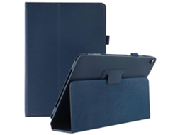 Capa de couro azul escuro Hengrongshen para iPad 10.2 (2020) (2019) com textura de lichia e suporte duplo (2021)