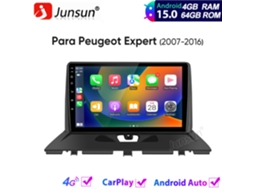 Rádio Automóvel Android 4+64g,pour Peugeot Expert 2007-2016,apple Carplay,gps,bt,rds,fm,swc,wifi