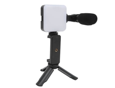 Kit De Gravação De Vídeo Para Vlog Com Microfone De Luz Da Vingvo