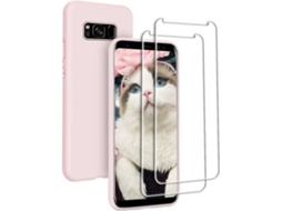Capa + Película Samsung Galaxy S8 HONGWE. Rosa
