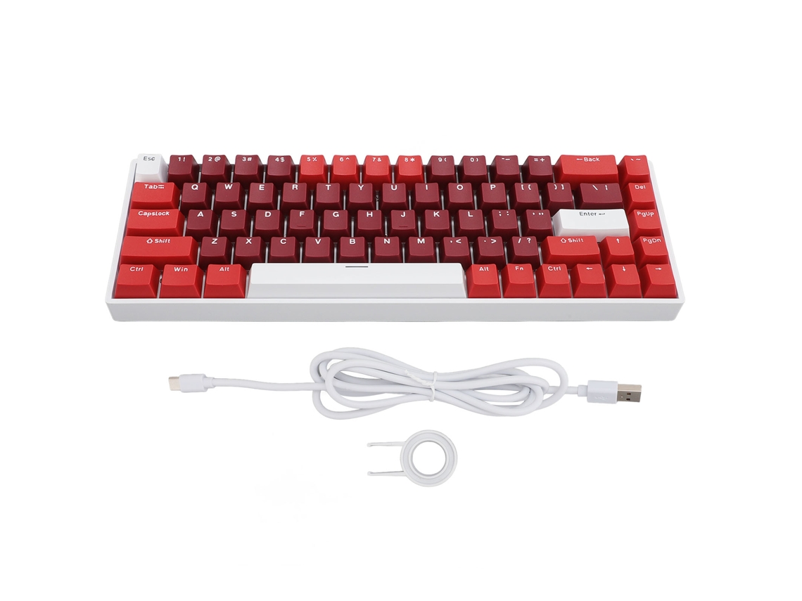 Aetheria teclado Mecânico Sem Fio Rgb 68 Teclas Bluetooth 2.4ghz Type C Switch Azul Compacto para Jogos