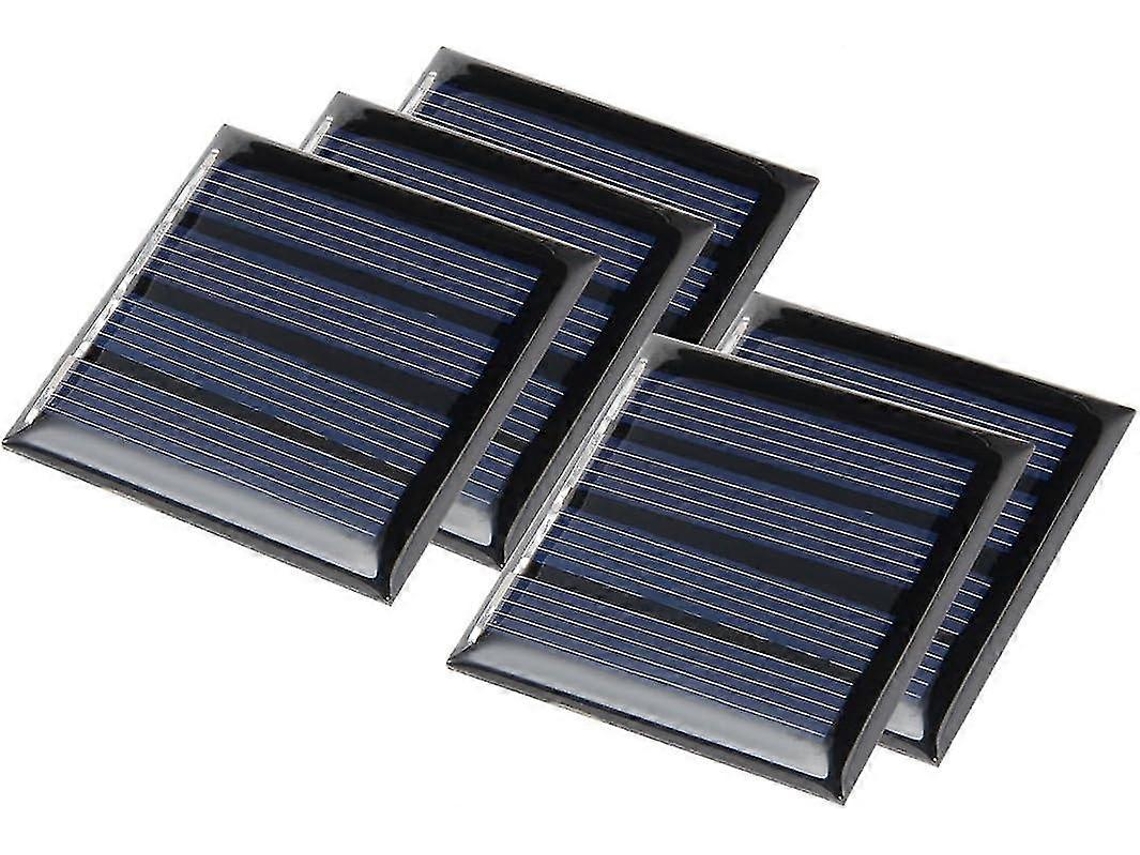 Conjunto de 5 Módulos Mini Painel Solar Polímero 2v 50ma para projetos DIY BRILVIBERA