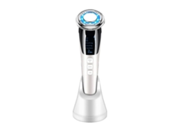 Massajador Facial Calor Cool Facial Aperto Portátil Led Vermelho/azul Massageador Facial 5 Modos E 3 Engrenagens Branco Yunzii