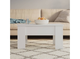 Mesa de Centro Apoio 79X49X41 Cm Madeira Processada Branco