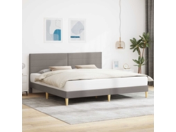 Vidaxl Estrutura Da Cama Cinzento-acastanhado 180 X 200 Cm Tecido