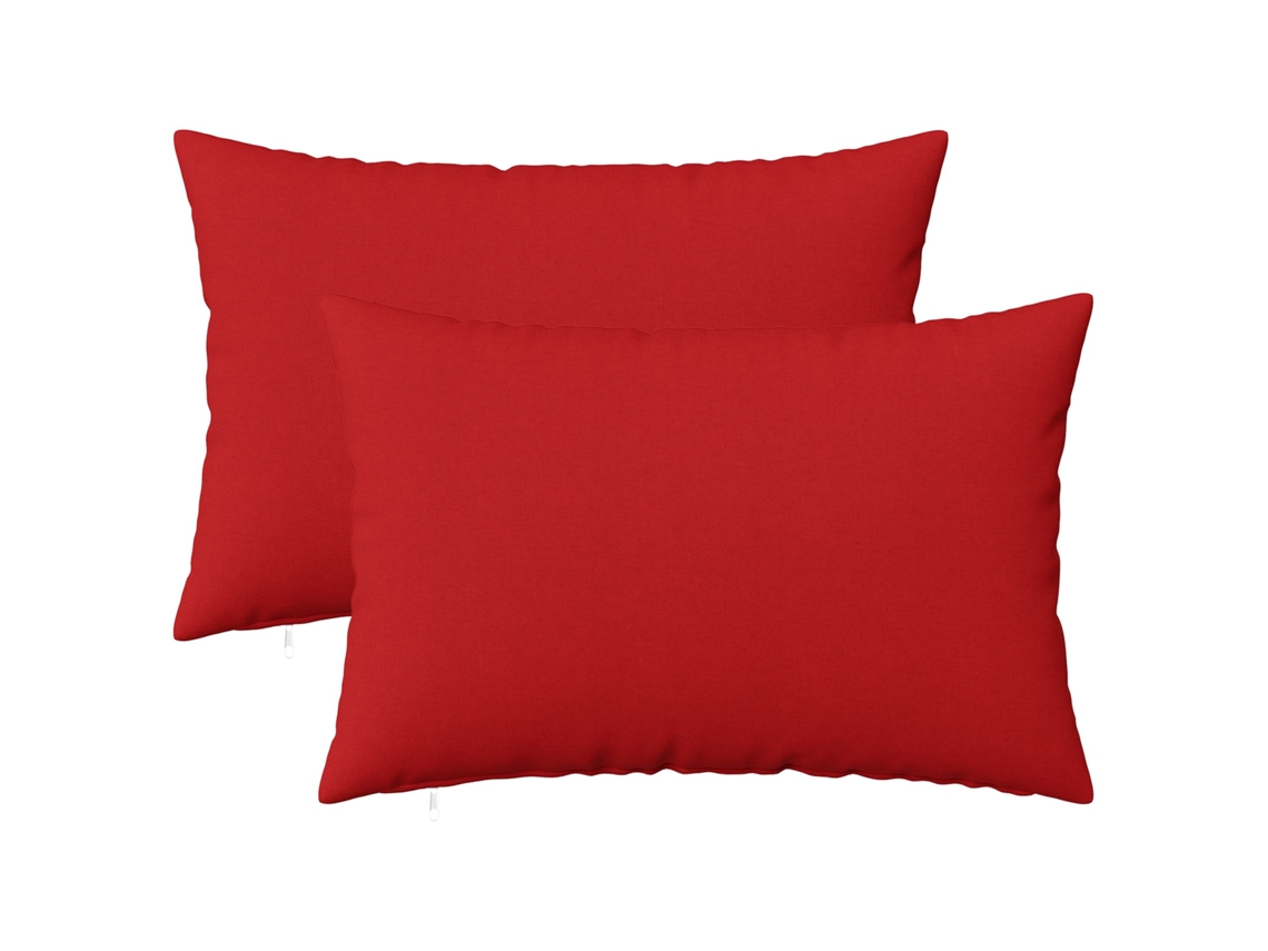 Vidaxl Almofada Com Travesseiro Heerlen 2 Unid. Vermelho Tecido