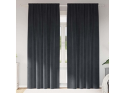 Vidaxl Cortinas Opacas 2 Unid. Cinzento-escuro 140 X 245 Cm Veludo