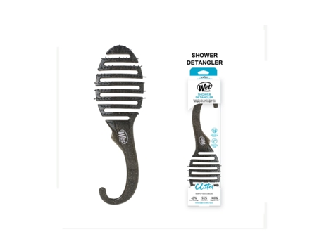 Escova Desembaraçante THE WET BRUSH Glitter (Preto - Borracha natural)
