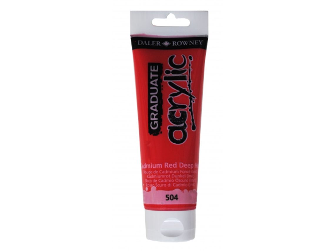 Pintura Acrílica Graduate Daler Rowny 120 Ml (504 Vermelho De Cádmio Escuro)