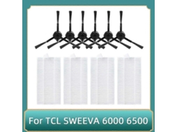 Para Aspirador De Pó Robô Tcl Sweeva 6000 6500, Escova De Rolo, Escova Lateral, Filtro Hepa, Peças De Reposição, Acessórios Slowmoose