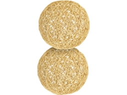 Conjunto de 2 Bolas Trançadas de Algodão e Linho, Resistentes e Versáteis, Acessório Decorativo para Luminárias. SFUSHOS