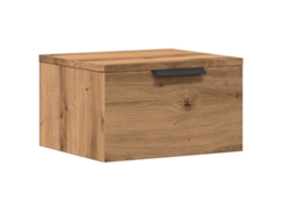 Wall-mounted Bedside Cabinet, Wall-mounted Bedside Cabinets Vidaxl Marrom Madeira Processada (n/a)