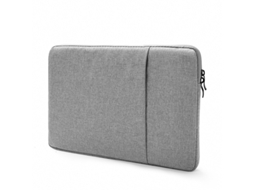 Bolsa Para Portátil Czhhmart Impermeável Com Forro Aveludado, Compatível Com Notebooks De 15.6 Polegadas Cinza Claro