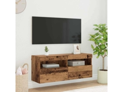 Vidaxl Armário De Tv De Parede 100 X 30 X 40 Cm Madeira Antiga