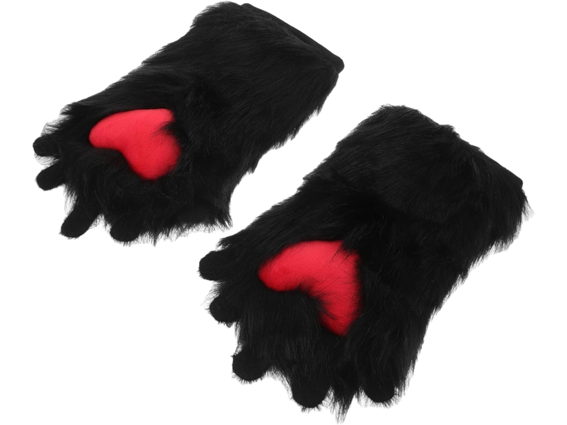 Unhas De Gato Femininas Macias Em Formato De Pata Sintética, Estilo Cosplay, Sem Dedos.