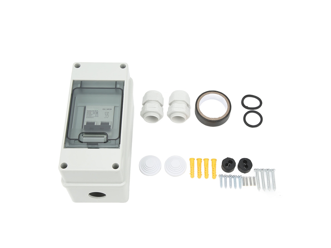 Laxiscreed Disjuntor Miniature 2p 50a 1000v Ip65 À Prova De Água Para Sistemas Fotovoltaicos Solares