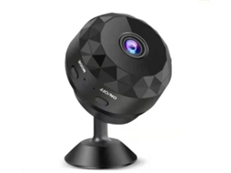 Mini câmera de segurança residencial, DVR HD 1080P, visão noturna, ângulo amplo de 90°, WiFi, sem fio, vigilância em tempo real, Bestvite (preto)
