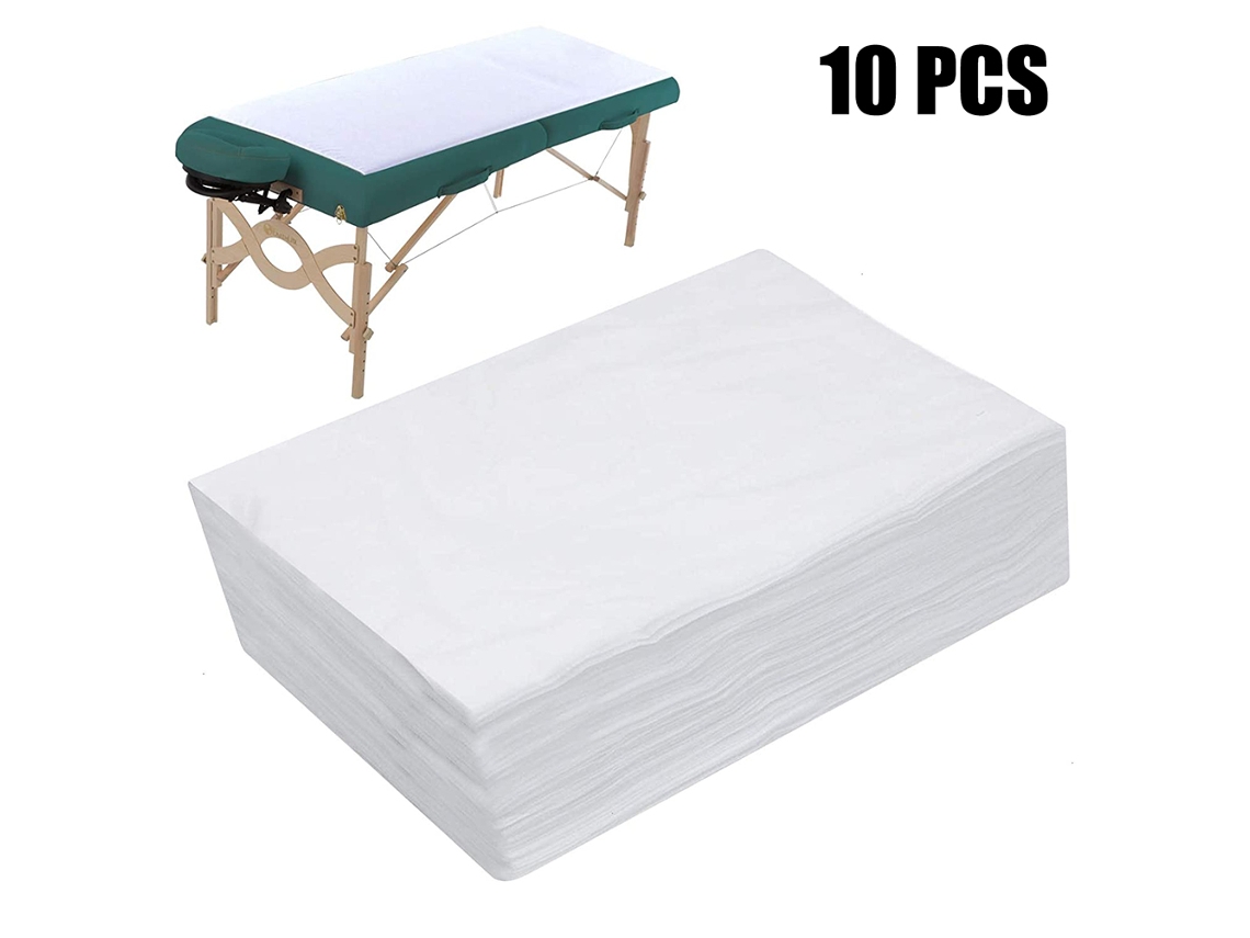 10 Folha De Cama Descartável Não Tecida Impermeável E Resistente A Óleo Para Salão De Beleza Spa Tatuagem Mesa De Massagem