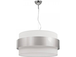 Candeeiro Suspenso FABRILAMP Bremen II (Prateado - E27 - 60 W - Têxtil)