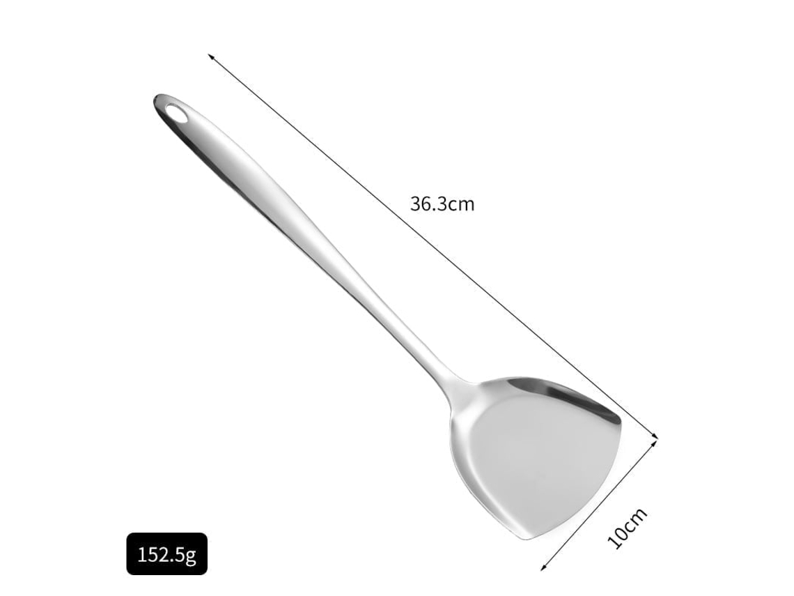 Conjunto 4 Utensilios Cozinha Aco Inox, Inclui Espátula, Escorredor e Concha ZYBLSSBB