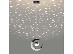 Brilho Em Formato De Lua Com Projeção De Céu Estrelado E Iluminação Tricolor, Ideal Para Salas De Estar E Quartos.