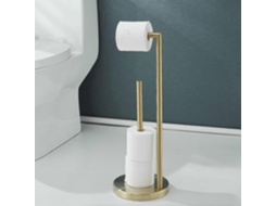 Suporte de Papel Higiênico Autônomo em Aço Inoxidável 304 Dourado Escovado BRILVIBERA