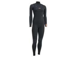 Terno de Neoprene Feminino Manga Longa com Zíper no Peito Element 5/4 Mm Preto Mion