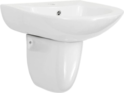 Conjunto 1 Lavabo Para Banheiro Vidaxl Branco Cerâmica (52 X 45 X 49 Cm)
