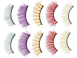 5 pares de presilhas de cabelo coloridas para o Halloween, macias e com efeito 3D simulado.