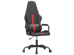 Cadeira Gaming de Massagens VIDAXL Couro Artificial Preto e Vermelho
