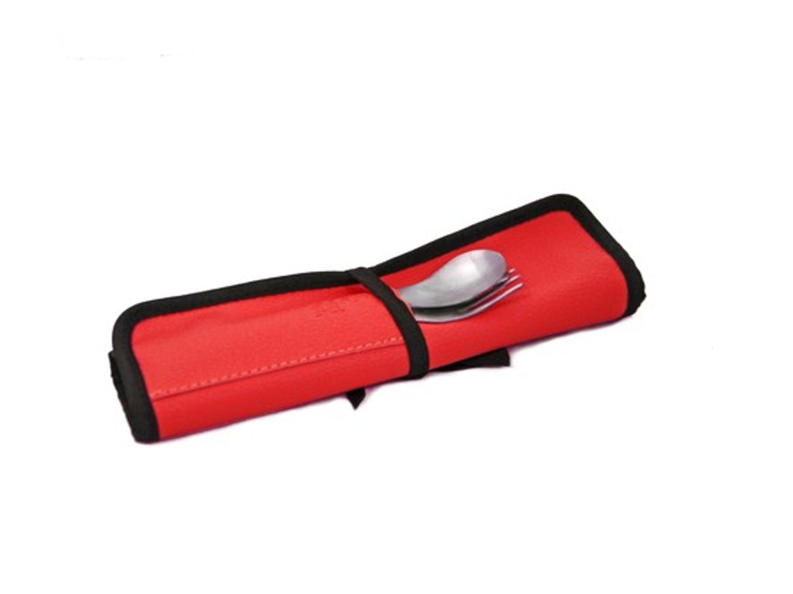 Individual Vermelho e Talheres Inox SMARTLUNCH