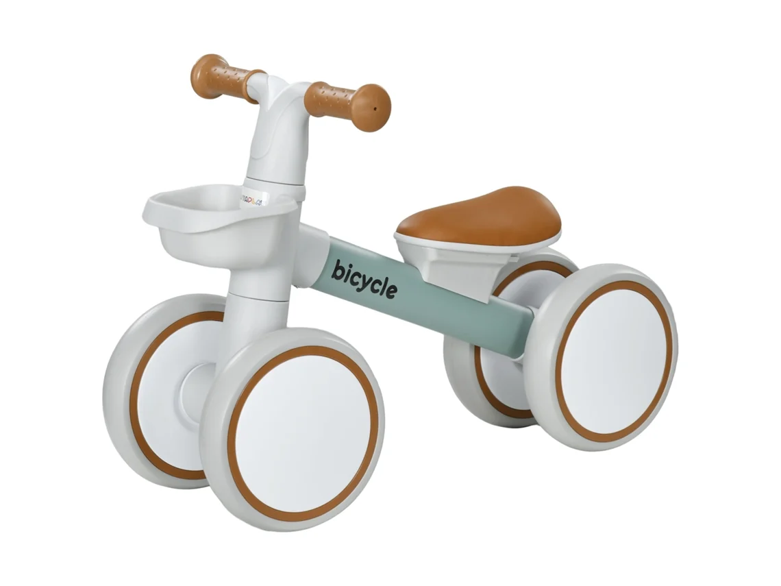Bicicleta Sem Pedais Para Crianças De 12-36 Meses De Equilíbrio Com Assento Ajustável 56x27x39 Cm Verde