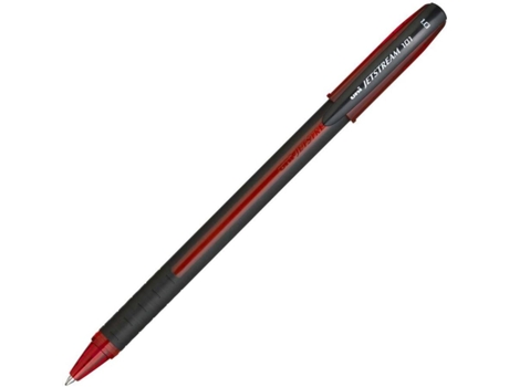 Esferográfica Jetstream 101, Ponta de 1 mm, Corpo Vermelho, Tinta Vermelha