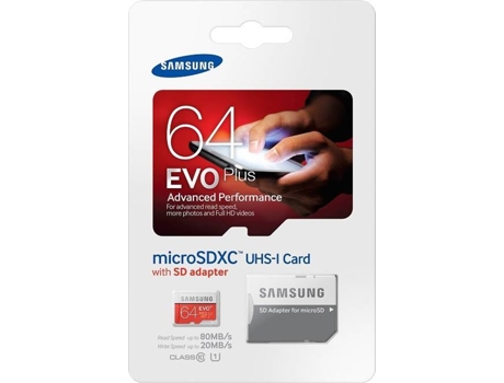Cartão de Memória MicroSD SAMSUNG U1 64GB Class10 — Micro SD | 64 GB