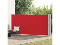 Vidaxl Toldo Lateral Retrátil Para Pátio 170x1200 Cm Vermelho