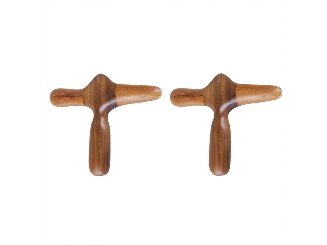 Conjunto De 2 Bastões De Madeira Para Massagem Nos Pés, Ferramenta Para Massagem Corporal Completa