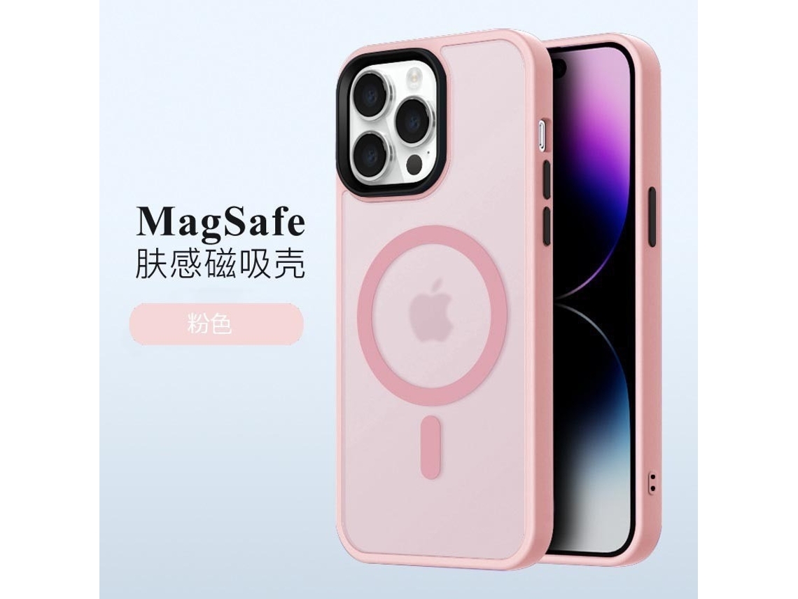 Capa Para Iphone 17 Air Rosa Magnética Com Toque Fosco E Resistente A Impactos