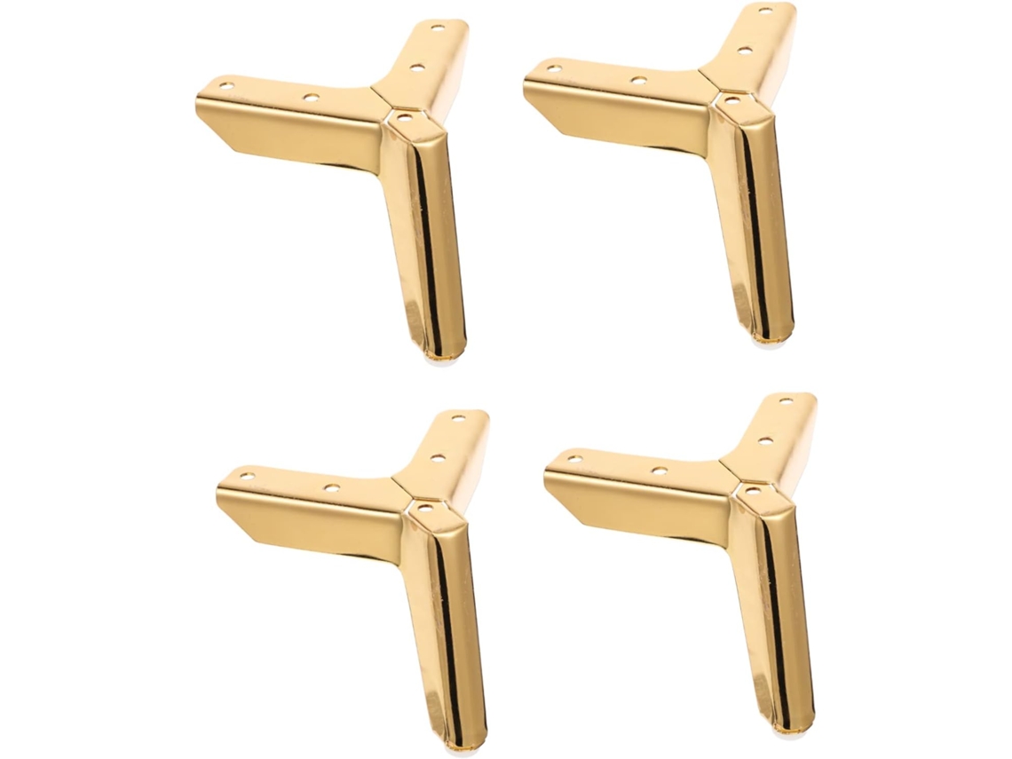 Conjunto De 4 Pés Ferro Para Armário Com Suporte Triangular, Ideais Para Mesa De Centro E Outros Móveis Alta Capacidade
