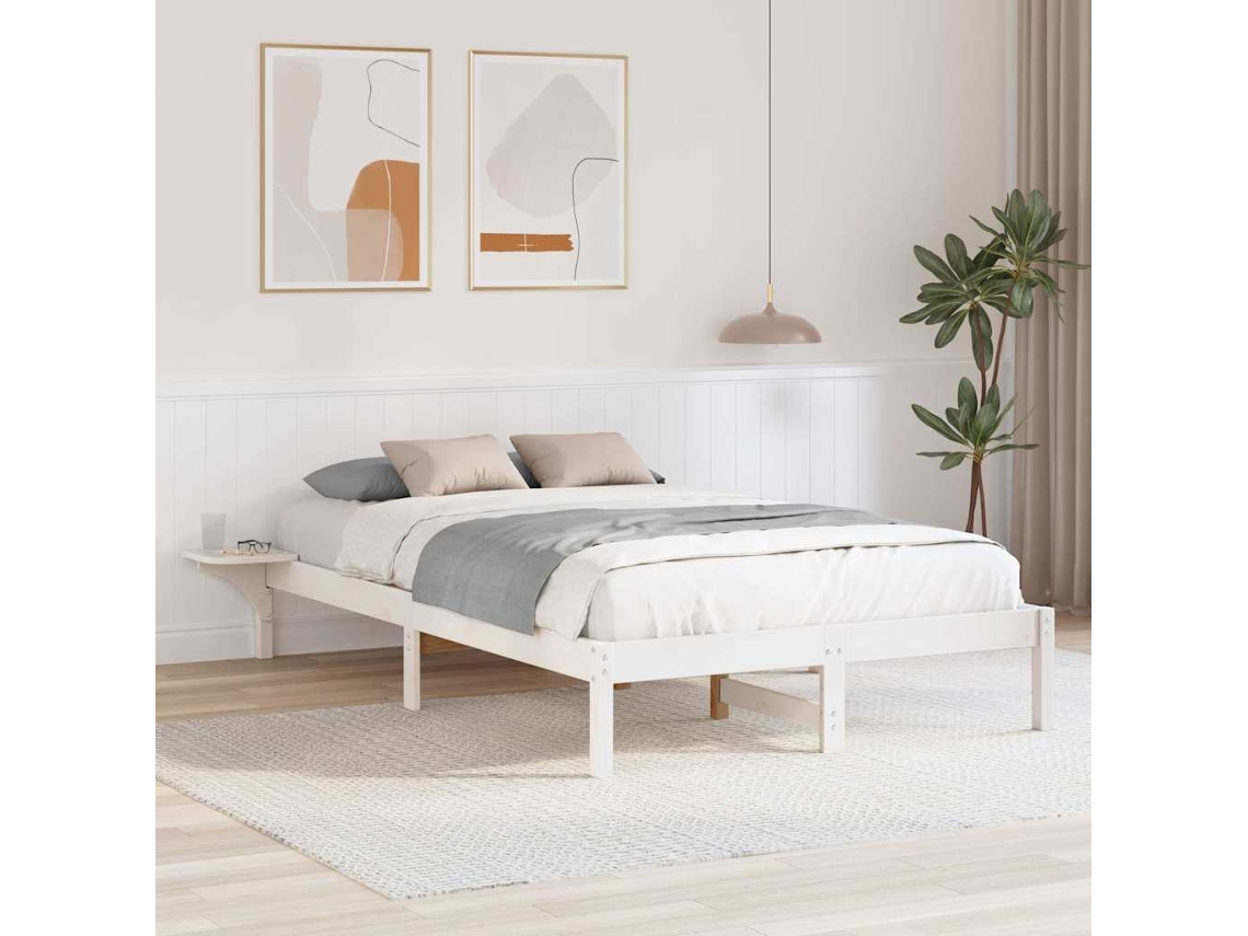 Vidaxl Estrutura da Cama Branco 140 X 190 Cm